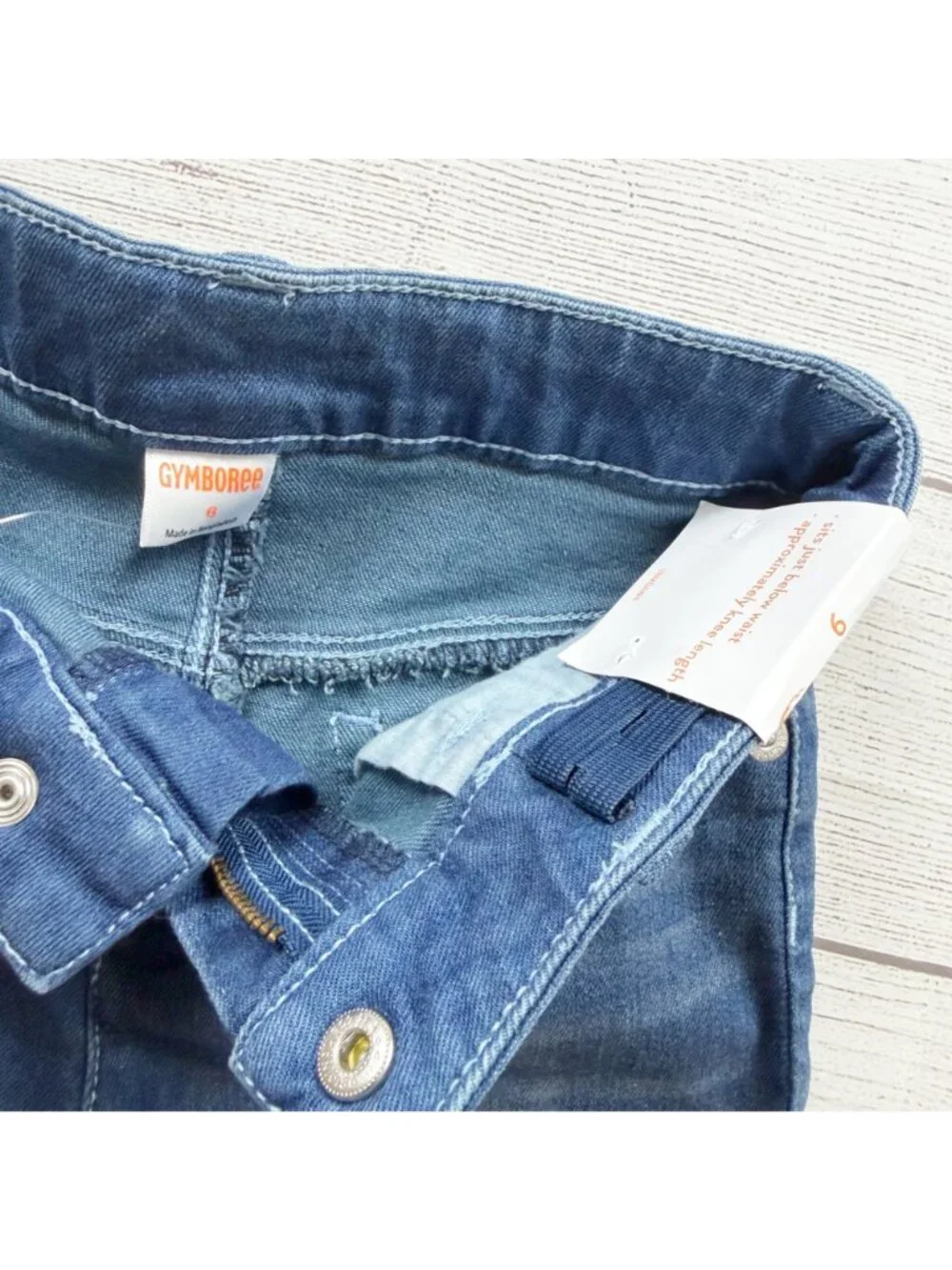 Gymboree Girls Denim Bermuda Shorts Adjustable Waist Blue NWT 6